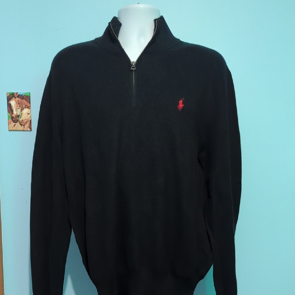 Polo by Ralph Lauren Black Zip-Up Sweater